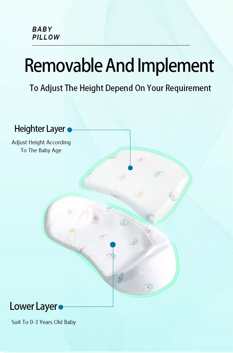 Baby double-layer memory cotton sleeping pillow JK64(图3)