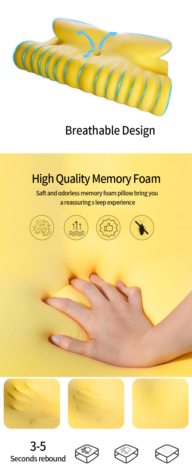 Orthopedic Memory Foam Pillow JK49(图3)