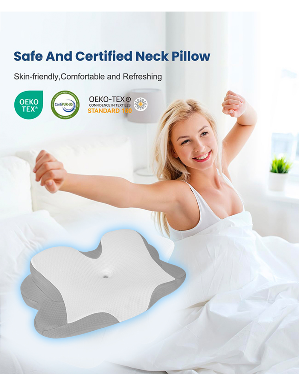 Adjustable Cervical Pillow Cozy Sleeping  JK164(图1)