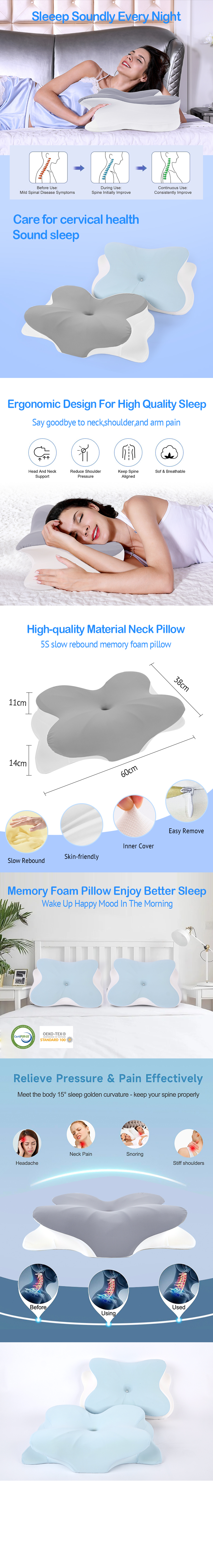 Comfortable Memory Foam Pillow JK258(图1)